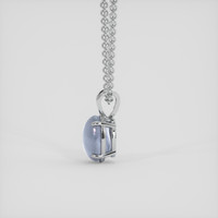 5.21 Ct. Greyish Blue Sapphire Pendant, 10K White Gold 3
