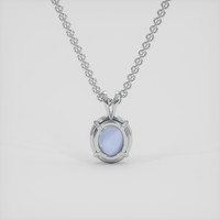 5.21 Ct. Greyish Blue Sapphire Pendant, 10K White Gold 4