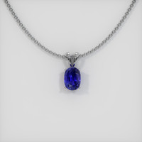 3.54 Ct. Sapphire Pendant, 14K White Gold 1