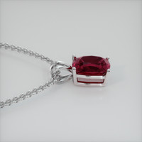 3.89 Ct. Gemstone Pendant, 14K White Gold 3