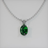 0.72 Ct. Gemstone Pendant, 14K White Gold 1