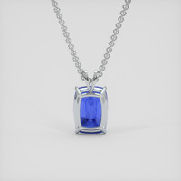 6.78 Ct. Blue Tanzanite Pendant, 14K White Gold 4