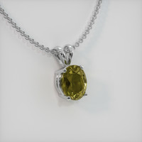 1.69 Ct. Gemstone Pendant, 14K White Gold 2