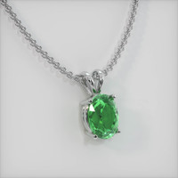 2.03 Ct. Gemstone Pendant, 14K White Gold 2