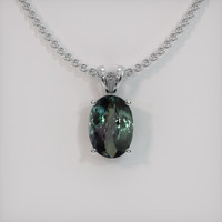 2.32 Ct. Gemstone Pendant, 14K White Gold 1