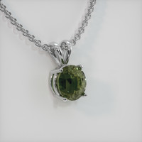 4.03 Ct. Gemstone Pendant, 14K White Gold 2