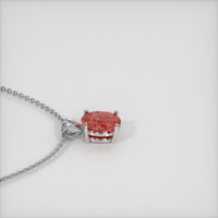 2.50 Ct. Padparadscha Sapphire Pendant, 14K White Gold 2