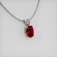 0.57 Ct. Ruby Pendant, 14K White Gold 2