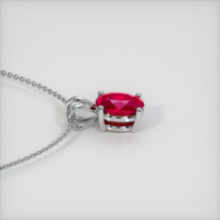 2.09 Ct. Ruby Pendant, 14K White Gold 3