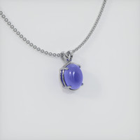 54.51 Ct. Blue Sapphire Pendant, 14K White Gold 2