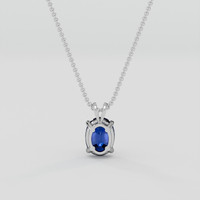 1.87 Ct. Blue Sapphire Pendant, 14K White Gold 4