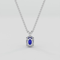 4.01 Ct. Blue Sapphire Pendant, 14K White Gold 4