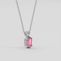 2.01 Ct. Padparadscha Sapphire Pendant, 14K White Gold 2
