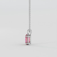 2.01 Ct. Padparadscha Sapphire Pendant, 14K White Gold 3