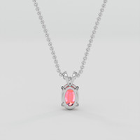2.01 Ct. Padparadscha Sapphire Pendant, 14K White Gold 4