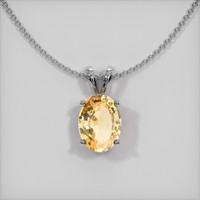 1.10 Ct. Sapphire Pendant, 14K White Gold 1