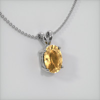 1.10 Ct. Sapphire Pendant, 14K White Gold 2