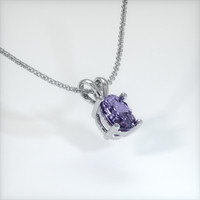 0.86 Ct. Sapphire Pendant, 14K White Gold 2