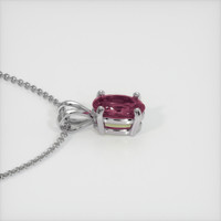 1.00 Ct. Sapphire Pendant, 14K White Gold 3
