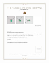 Emerald Pendant 1.11 Ct. 18K White Gold Appraisal
