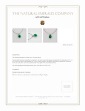 Emerald Pendant 1.84 Ct., 18K White Gold Appraisal