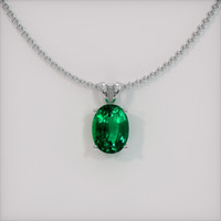 1.84 Ct. Emerald  Pendant - 18K White Gold
