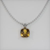 1.61 Ct. Gemstone Pendant, 18K White Gold 1