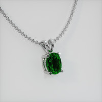 0.72 Ct. Gemstone Pendant, 18K White Gold 2