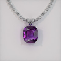 4.77 Ct. Gemstone Pendant, 18K White Gold 1