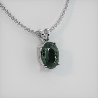 2.32 Ct. Gemstone Pendant, 18K White Gold 2