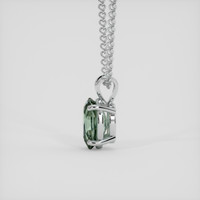 2.25 Ct. Bluish Green Sapphire Pendant, 18K White Gold 3