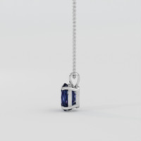 1.87 Ct. Blue Sapphire Pendant, 18K White Gold 3
