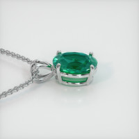 3.70 Ct. Emerald Pendant, 18K White Gold 3