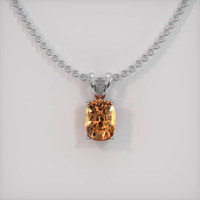 1.36 Ct. Sapphire Pendant, 18K White Gold 1