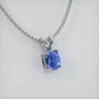 1.61 Ct. Blue Sapphire Pendant, 18K White Gold 2