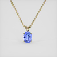 1.79 Ct. Blue Tanzanite Pendant, 10K Yellow Gold 1