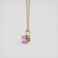 0.92 Ct. Purplish Pink Sapphire Pendant, 10K Yellow Gold 3