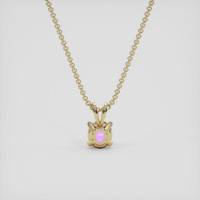 0.92 Ct. Purplish Pink Sapphire Pendant, 10K Yellow Gold 4