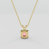 1.51 Ct. Purplish Pink Sapphire Pendant, 10K Yellow Gold 4