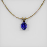 3.54 Ct. Color Change Sapphire Pendant, 14K Yellow Gold 1