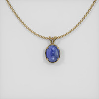 15.18 Ct. Sapphire Pendant, 14K Yellow Gold 1