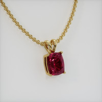 3.89 Ct. Gemstone Pendant, 14K Yellow Gold 2