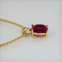 3.89 Ct. Gemstone Pendant, 14K Yellow Gold 3