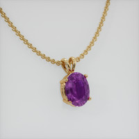 1.47 Ct. Gemstone Pendant, 14K Yellow Gold 2