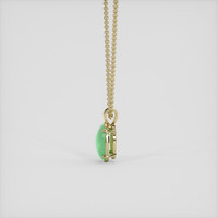 5.50 Ct. Green Jade Pendant, 14K Yellow Gold 3
