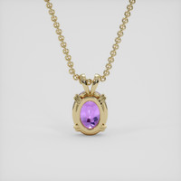 2.02 Ct. Purple Amethyst Pendant, 14K Yellow Gold 4