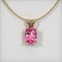 0.80 Ct. Sapphire Pendant, 14K Yellow Gold 1