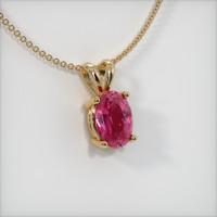 0.80 Ct. Sapphire Pendant, 14K Yellow Gold 2