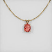 2.50 Ct. Sapphire Pendant, 14K Yellow Gold 1