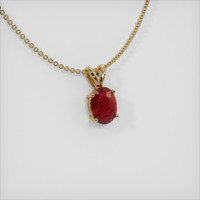 1.17 Ct. Ruby Pendant, 14K Yellow Gold 2